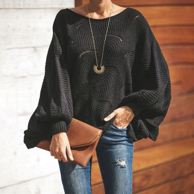 Damen Strickpullover mit lockerer Passform