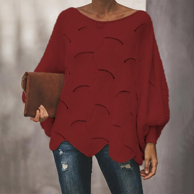 Damen Strickpullover mit lockerer Passform