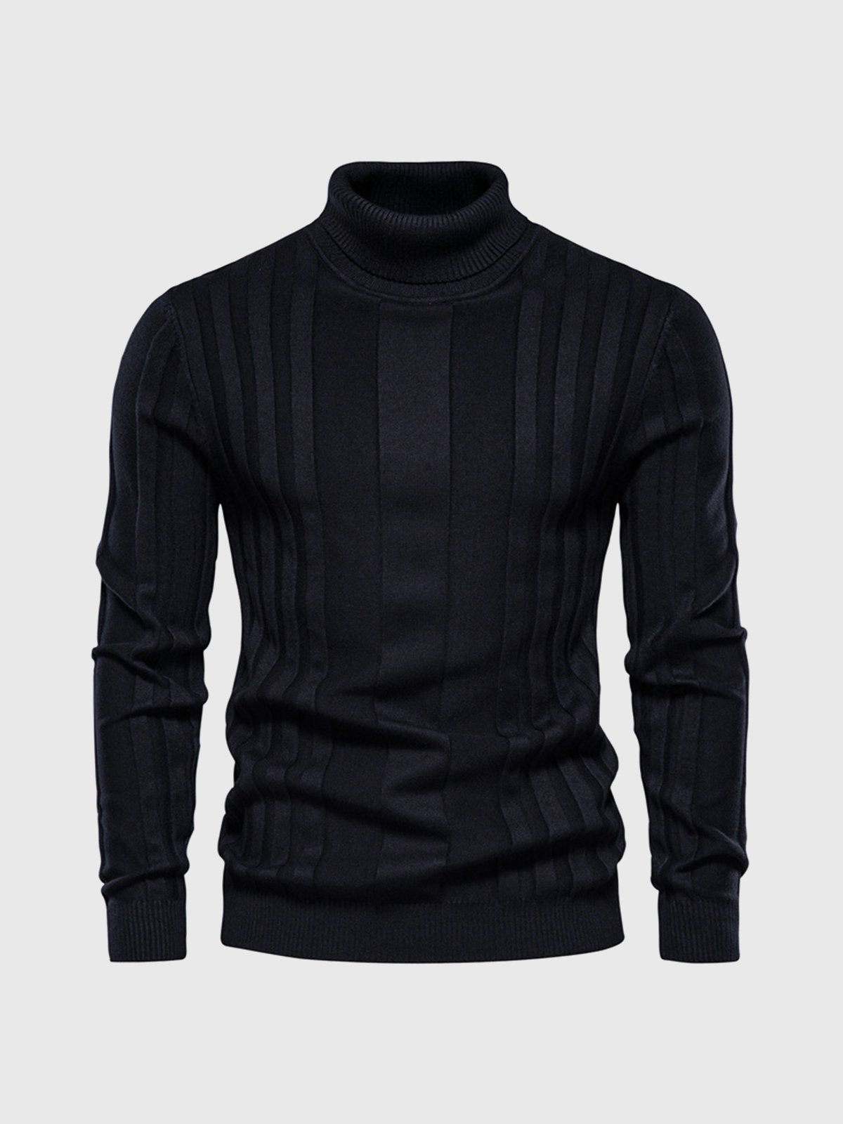 Klassischer Rollkragenpullover mit Streifen