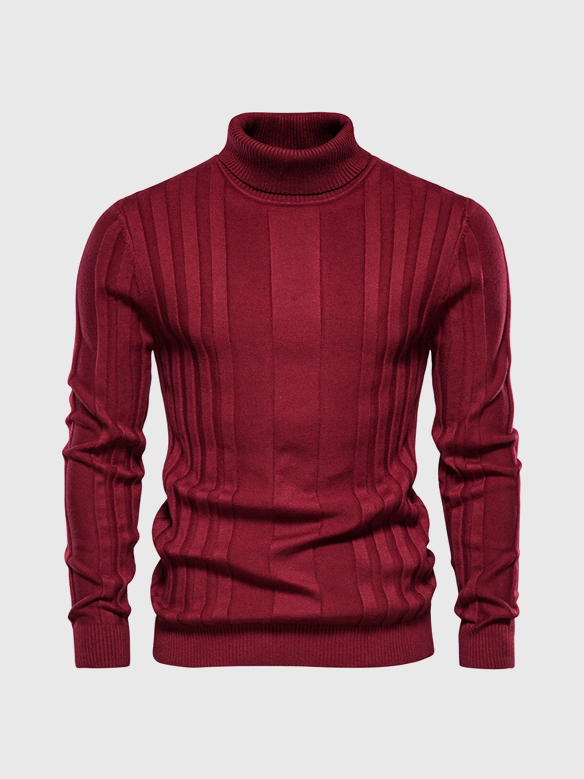 Klassischer Rollkragenpullover mit Streifen