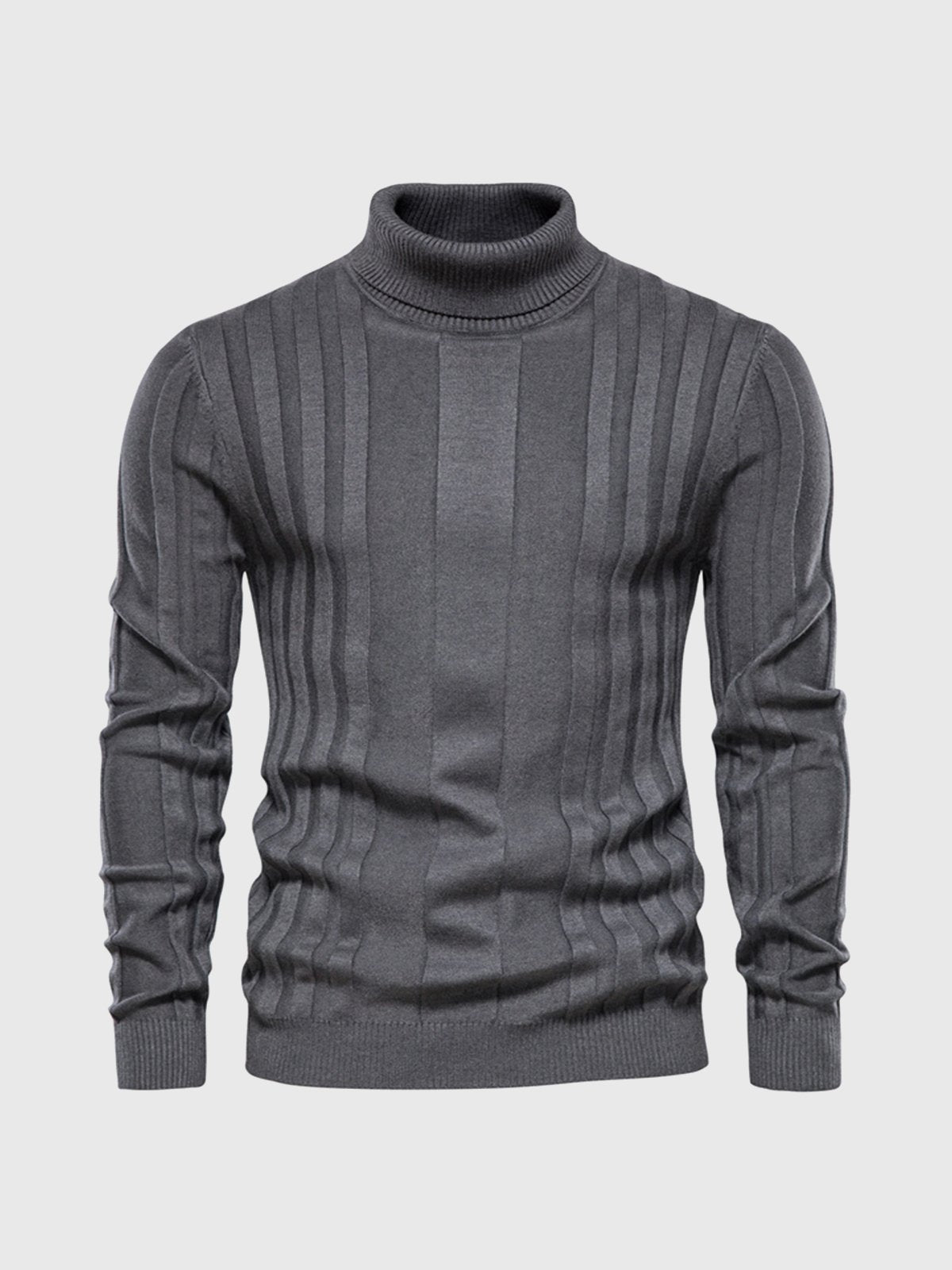Klassischer Rollkragenpullover mit Streifen